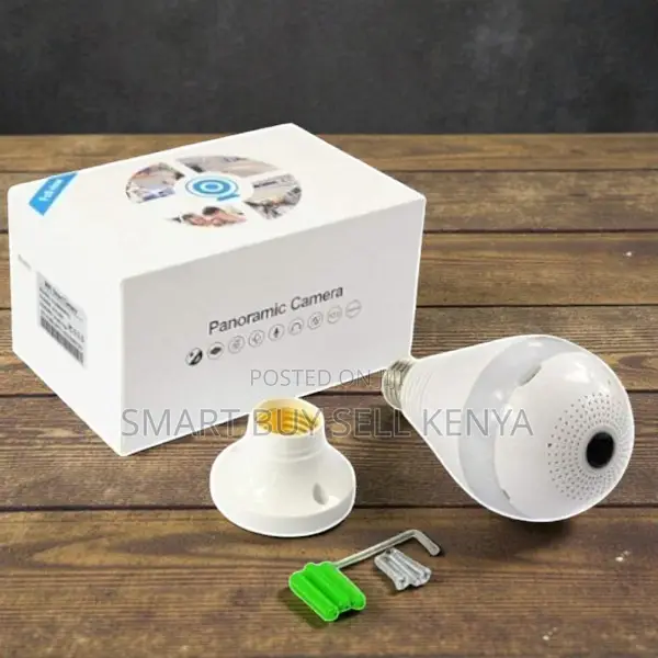 Office Security Wifi Bulb Camera With Pir Sensor Alarm