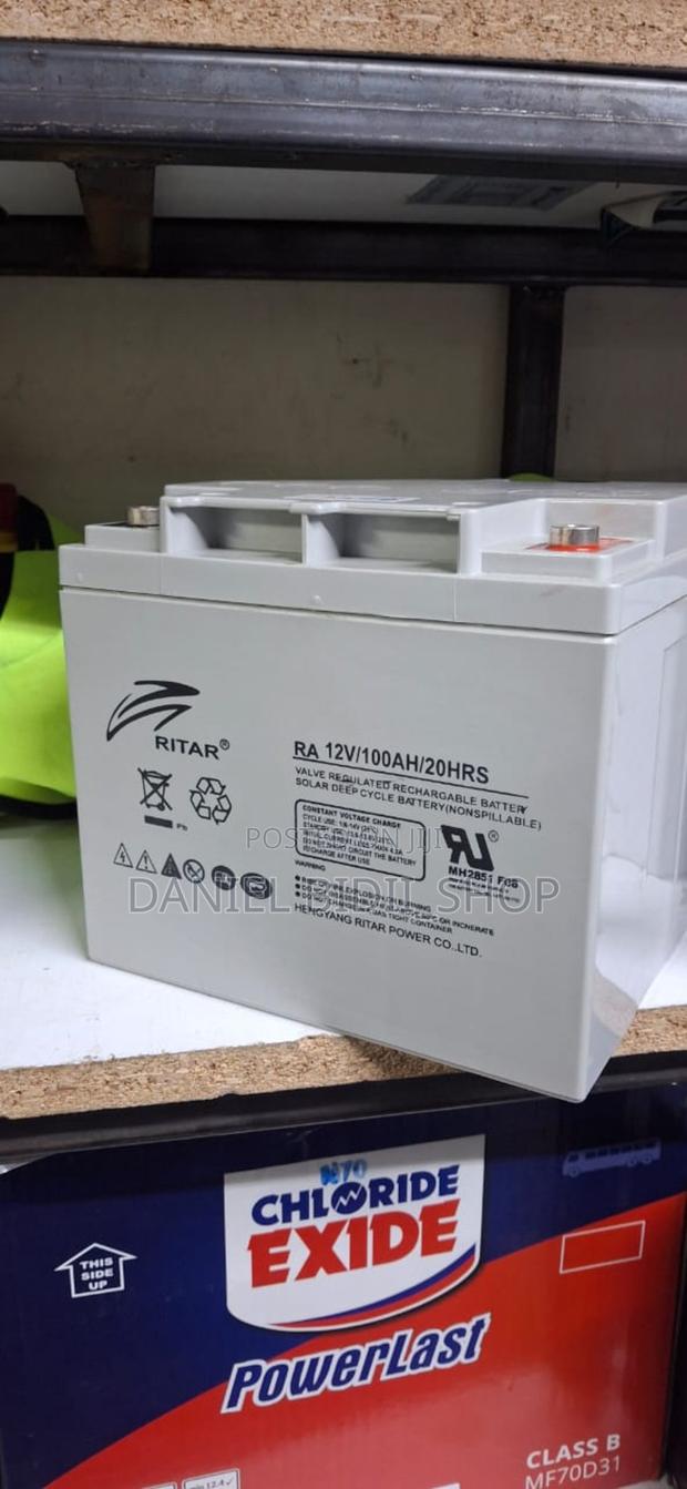 Ritar Backup Solar Battery 12volts 100ah - main view