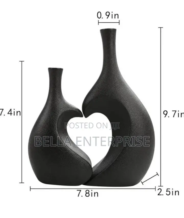 2 in 1 Deco Heart Shaped Flower Vase