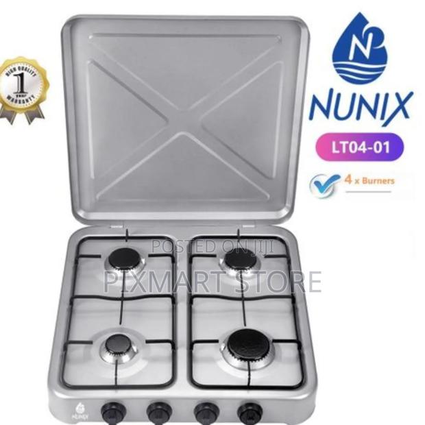 Nunix 4‐Burner Gas Cooker Tabletop – Compact Cooking-Durable Design