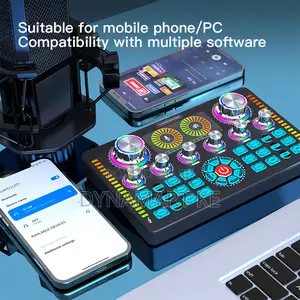 Q7 Live Sound Card Professional Audio Mixer, DSP Chip Voice Effects