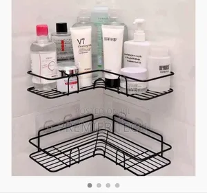 * Mettalic Corner Triangular Bathroom Organizer, Corner Shower Caddy