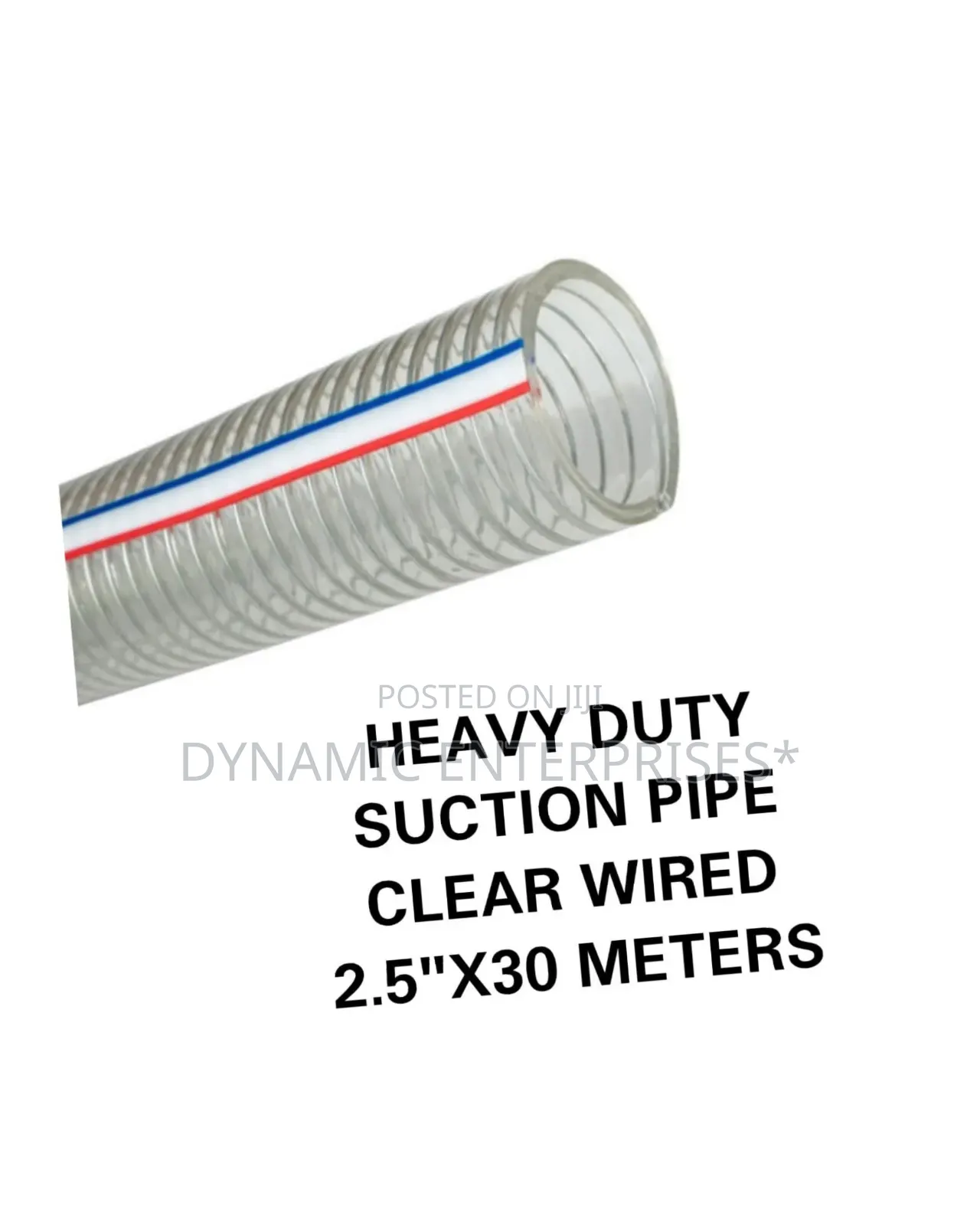 2.5" Heavy Duty Clear Wired Suction Pipe