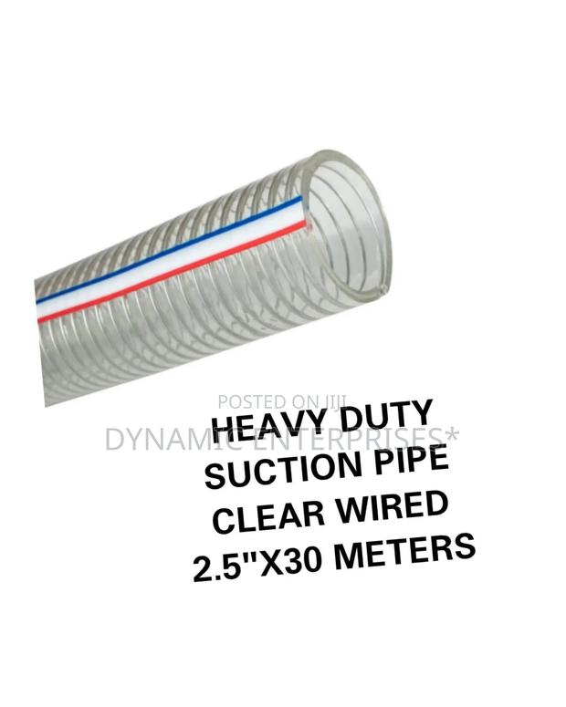2.5" Heavy Duty Clear Wired Suction Pipe - main view