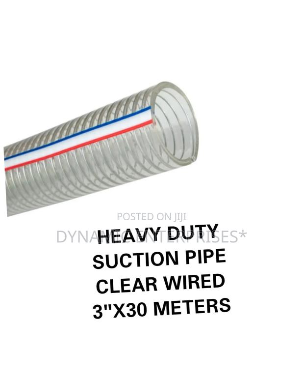 3" Heavy Duty Clear Wired Suction Pipe - main view