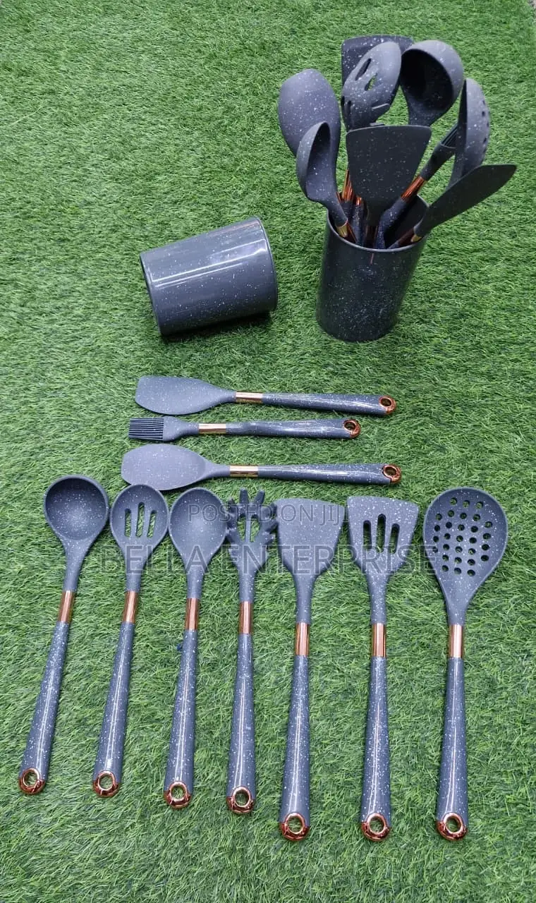 Kitchen Accessories High Quality Kitchen Silicone Spoons.11pcs