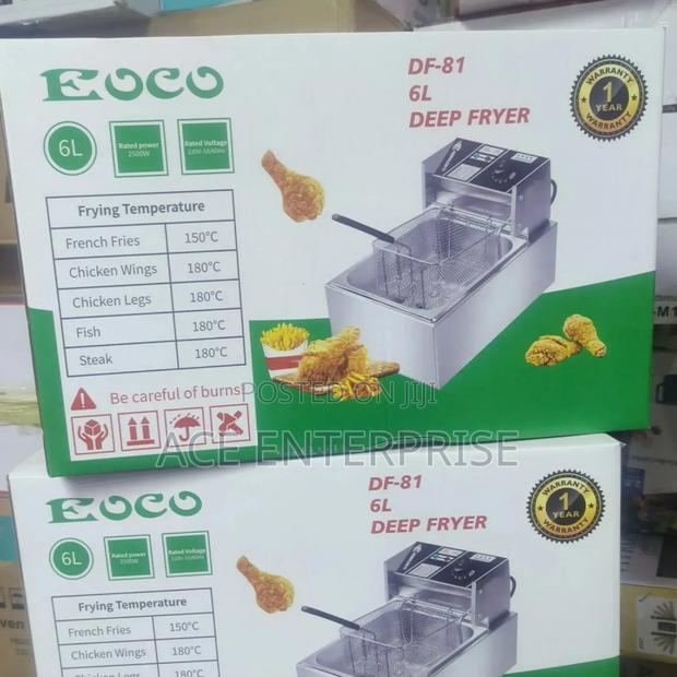 6 Litres Eoco Single Electric Deep Fryer - main view