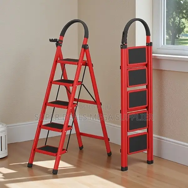 Compact Design Space Saving Home Use 5 Step Ladder Stepladder
