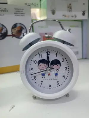 Battery Operated Twin Bell Desk Clock For Students