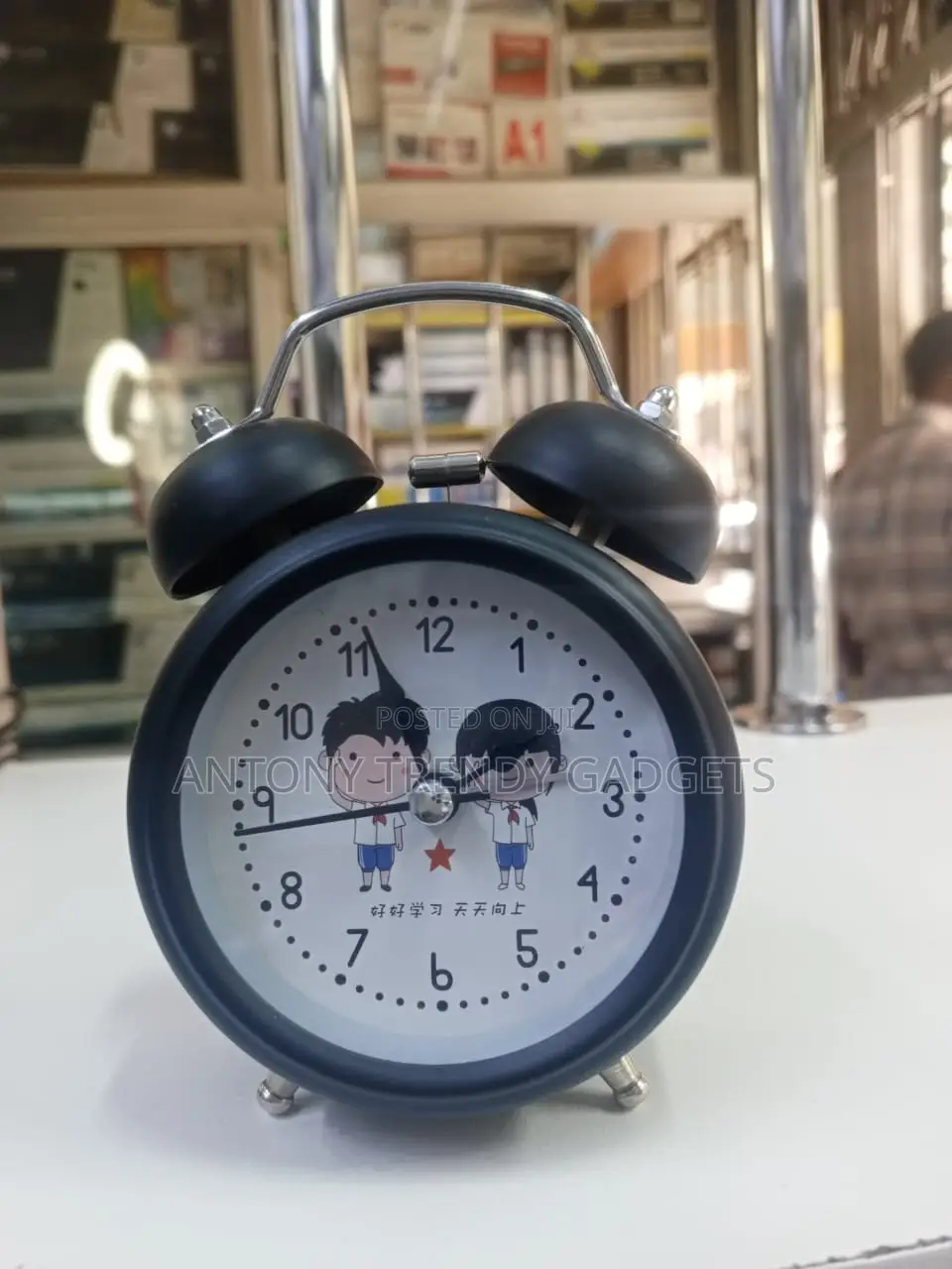 Children’S Cartoon Analog Alarm Clock With Loud Alarm