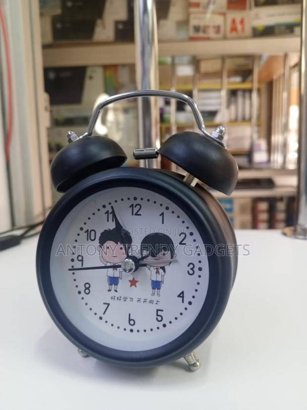Cartoon Twin-bell Analog Alarm Clock - thumbnail 2