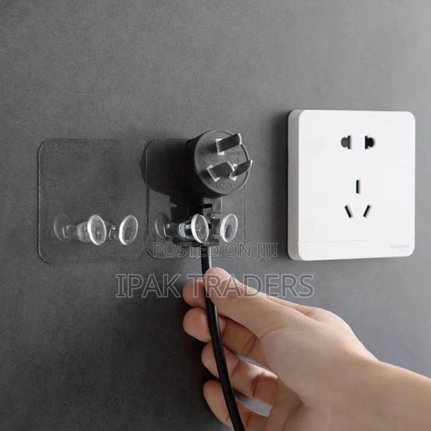 10pcs Transparent Wall Cable Holder Hooks. - main view