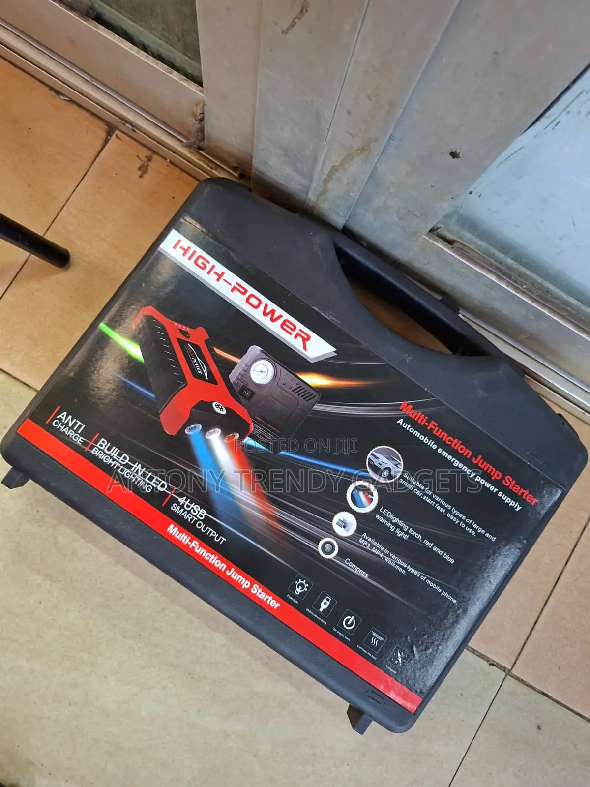 12v Car Battery Jump Starter Kit With Air Compressor