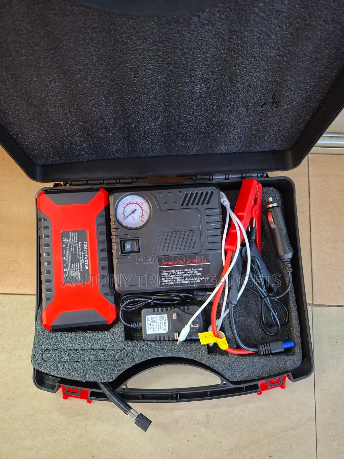 All-in-one Car Jump Starter, Air Pump & Phone Charger