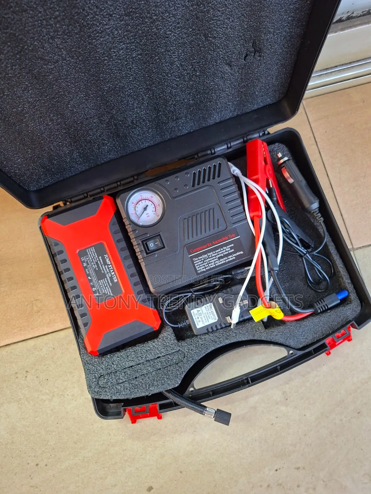 All-in-one Car Jump Starter, Air Pump & Phone Charger