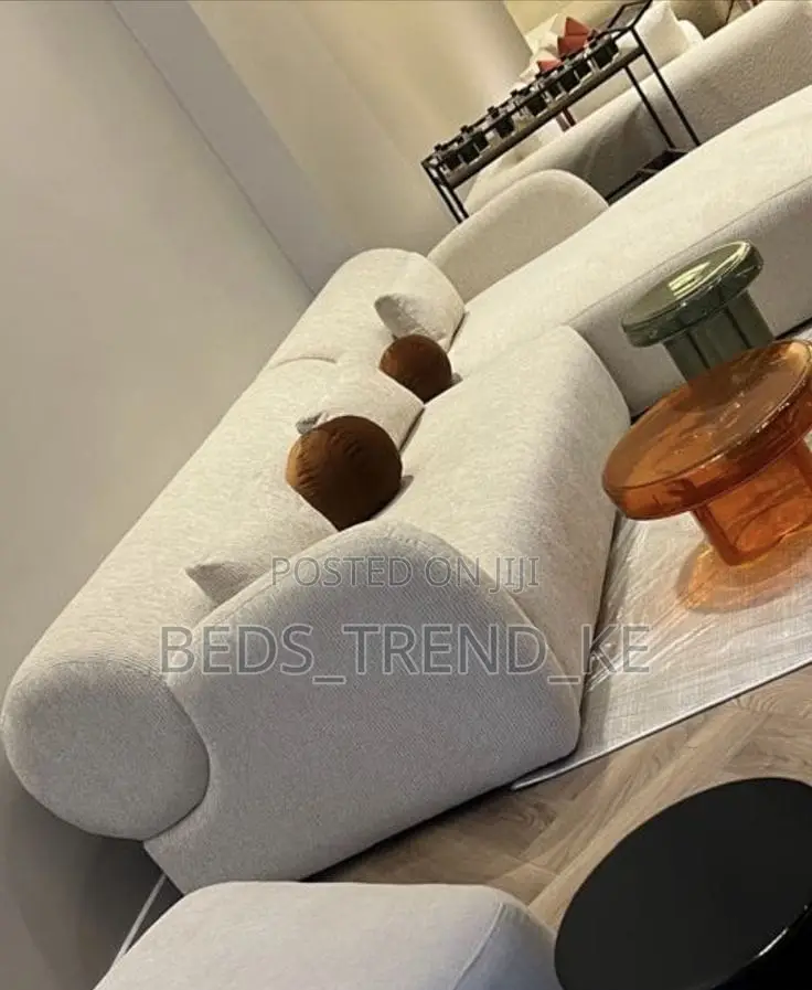 Sleek Fabric 6 Seater L Couch