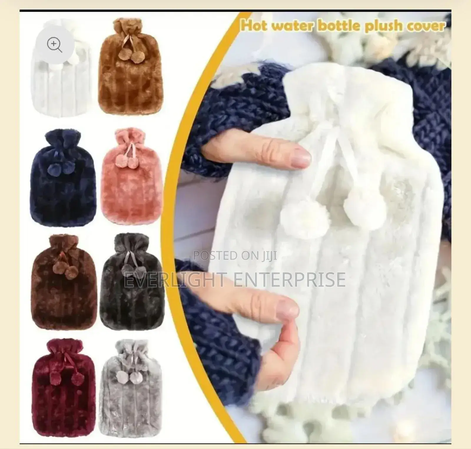 Hot Water Bottle With Lid and Soft Plush Bag