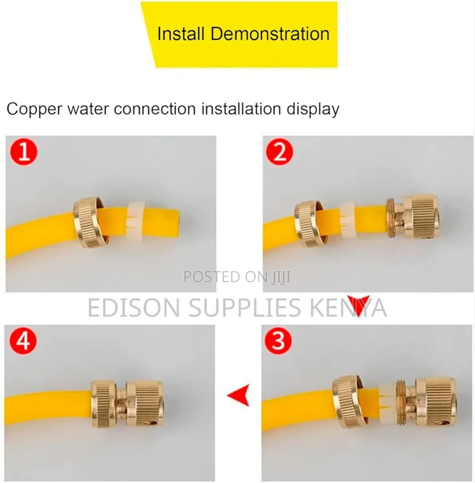 Brass Hose Connectors Tap Garden Hose Pipe Car Wash Pressure Water Gun