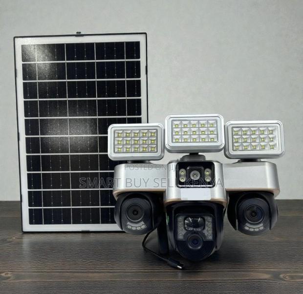 High Performance 12mp 4g Multiple Lens Solar Camera With Flood Light