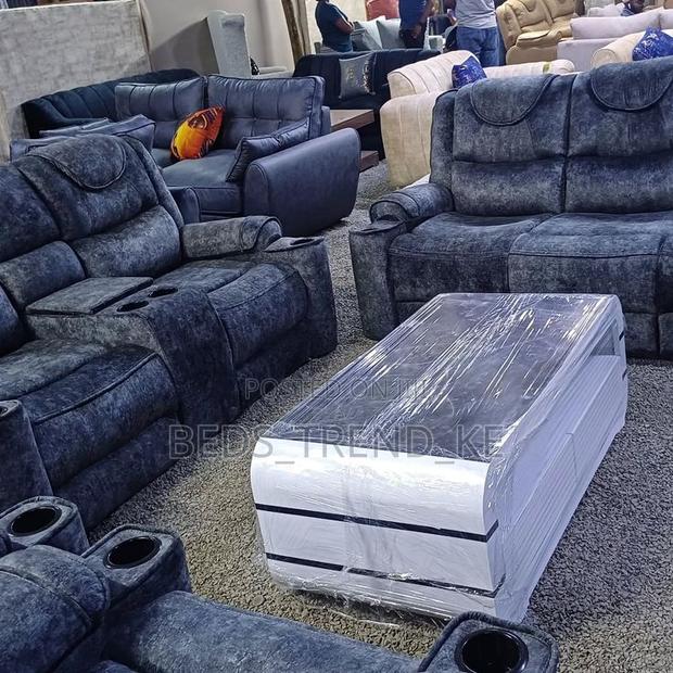 Sophisticated Cool 7 Seater Semi Recliner Sofa Set 3,2,1,1