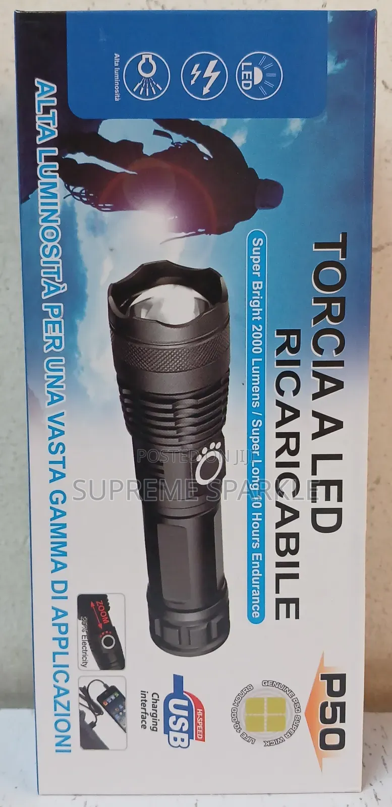 Torchia a Led Ricaricabile P50