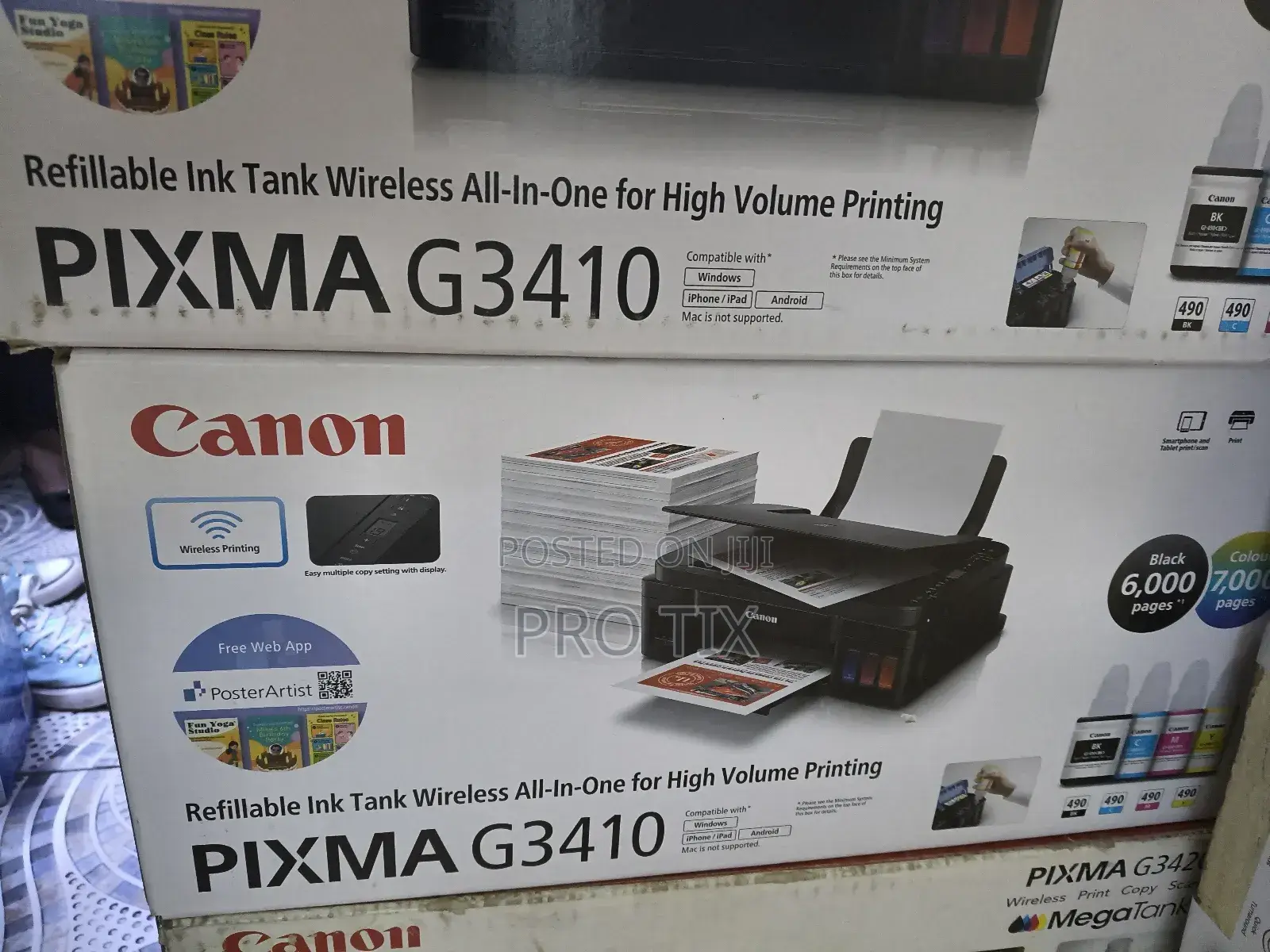 Canon Pixma G3410 Printer, Print Scan Copy Wifi, 1 Year Warranty