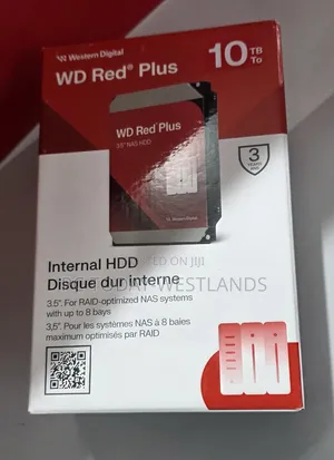 Wd Red Plus 10tb Nas Hard Drive 7200 Rpm, 6 Gb/S, Cmr, 512 Mb Cache