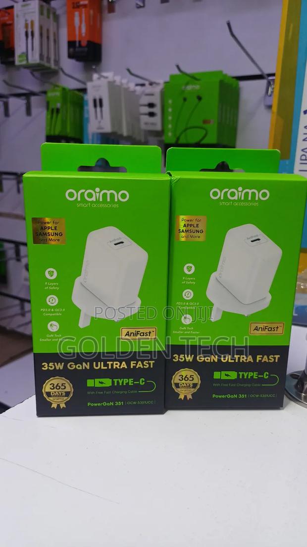 Oraimo Powergan 351 35w Gan Ultra Fast Charger Kit