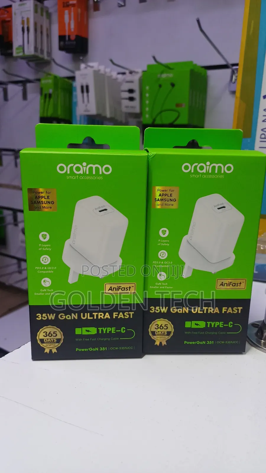 Oraimo Powergan 351 35w Gan Ultra Fast Charger Kit