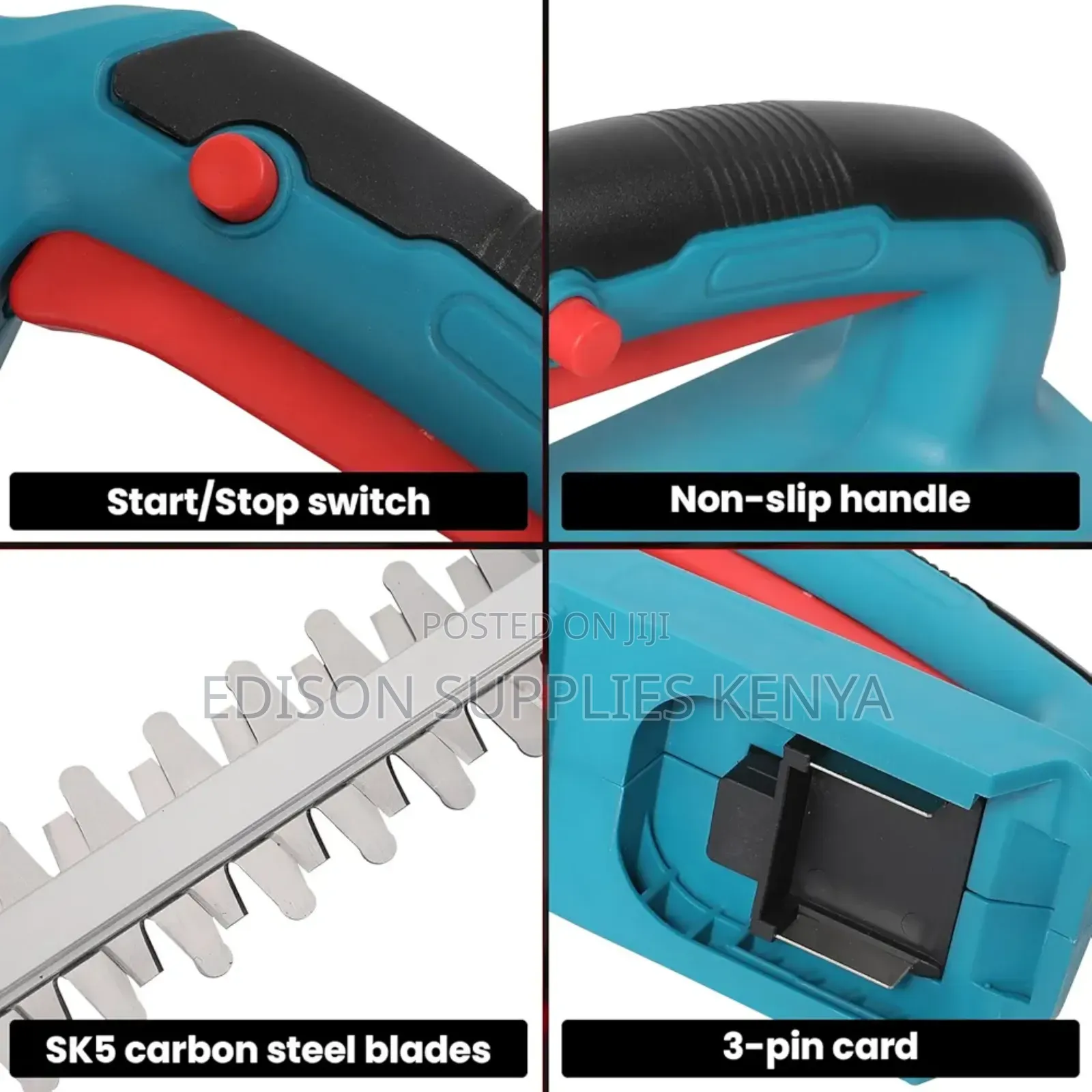 Cordless Hedge Trimmer 20v Fixtec Bush Cutter Shrub Grass Trimmers