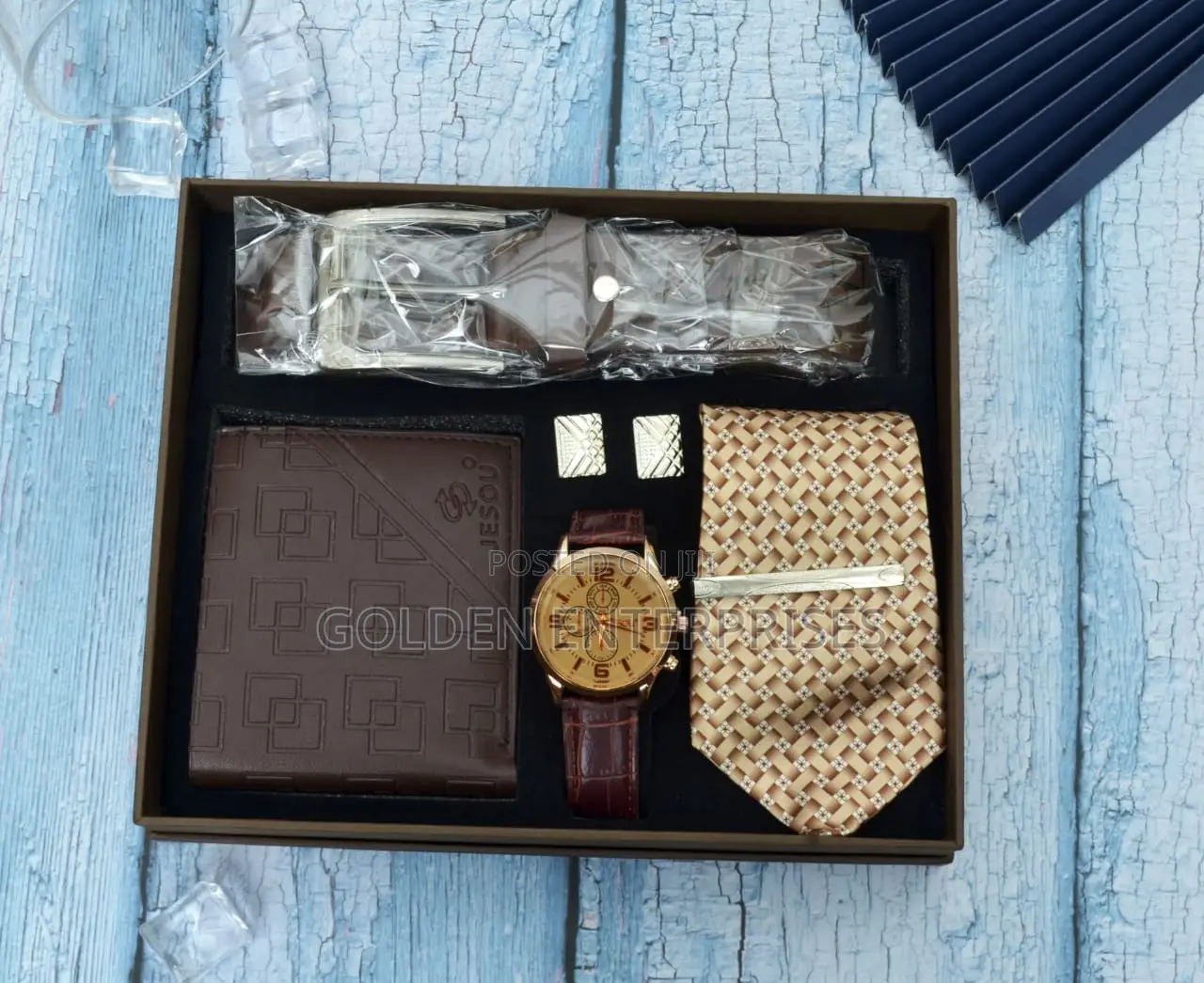 Brown Jesou Men's Gift Set Exquisite Men’S Valentine Gift Set