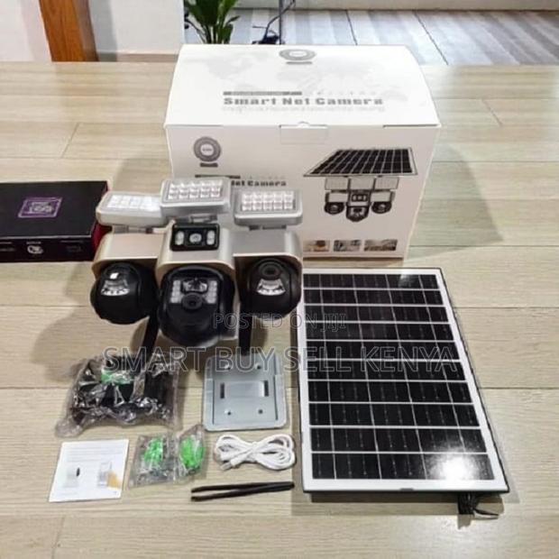 Pir Human Detection 12mp 4g PTZ Rotating Camera With Solar Flood Light