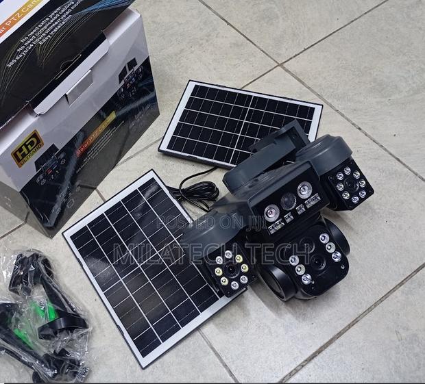 V380 Pro 12mp 4g PTZ Rotating Triple Lens Solar CCTV Camera - main view