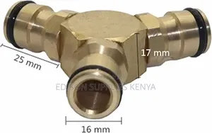 Hose Connector Splitter Brass 1/2" 3-way Garden Hose Pipes T Junction