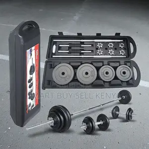 Chrome Coated 50kg Adjustable Dumbbell Weight Set With Casing