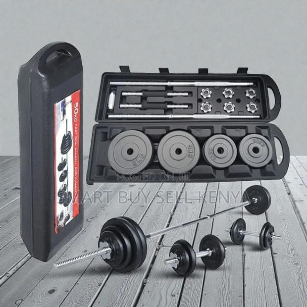 Premium Quality 50kg Adjustable Dumbbell Weight Set With Casing