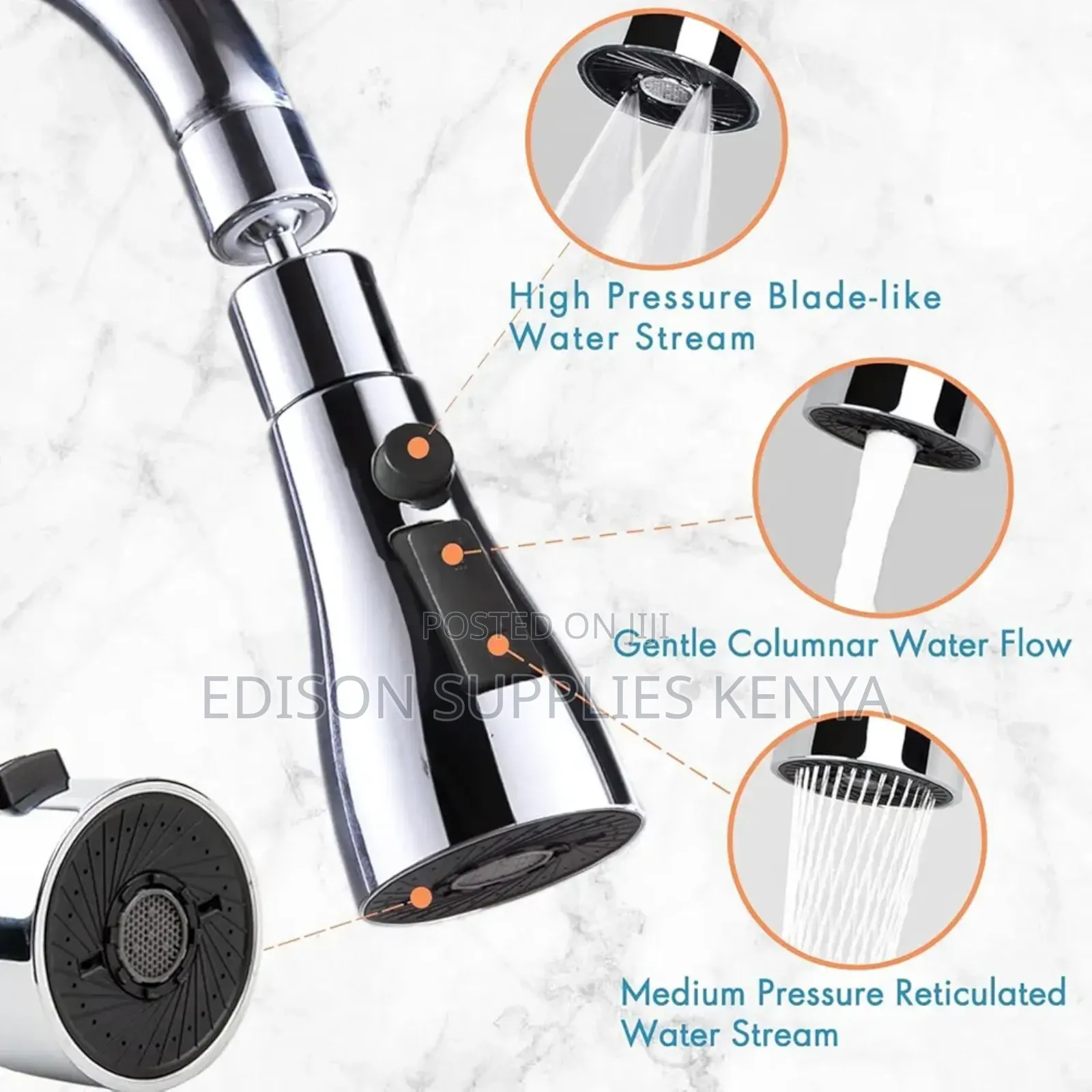 Faucet Extenders Universal Kitchen Sink Tap Extender Flexible Sprayer