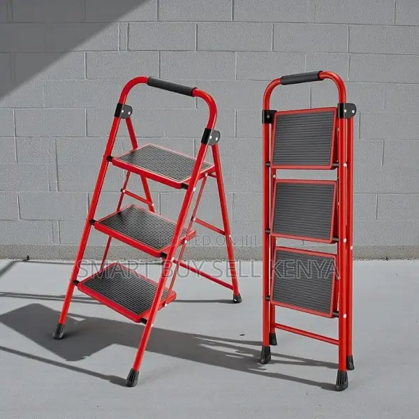 Heavy-Duty Aluminum Upto 150 KGS Support 3 Step Ladder Stepladder