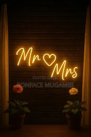 Wedding Decorations Signages and Lit Signs.
