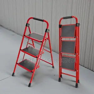 Heavy Duty Aluminum Non-Slip Ribbed Steps 3 Step Ladder Stepladder