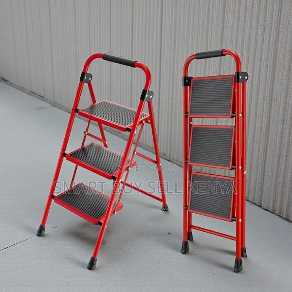 Heavy Duty Aluminum Non-Slip Ribbed Steps 3 Step Ladder Stepladder