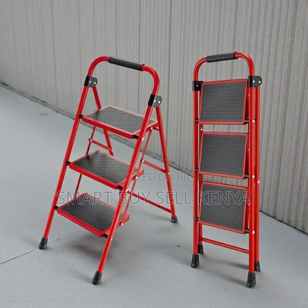 Heavy Duty Aluminum Non-Slip Ribbed Steps 3 Step Ladder Stepladder