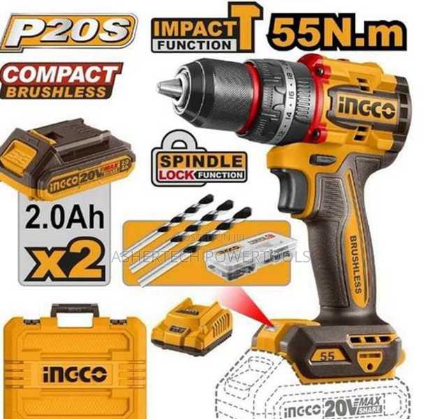 Ingco Cidli20558 Compact Brushless Cordless Impact Drill 55nm - thumbnail 3