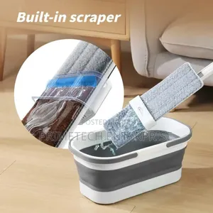 Hand Wash Free Mop and Collapsible Bucket