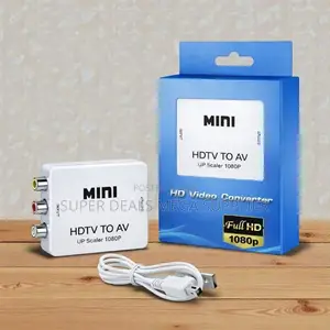Space Efficient Mini Hdmi to Av Rca Converter With Full Hd 1080p