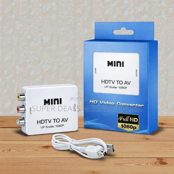 Space Efficient Mini Hdmi to Av Rca Converter With Full Hd 1080p