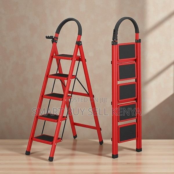 Heavy Duty Aluminum Upto 150 KGS Support 5 Step Ladder Stepladder