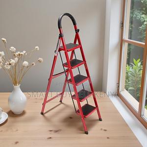 Sturdy Steel Safe and Reliable Quality 5 Step Ladder Stepladder - thumbnail 2