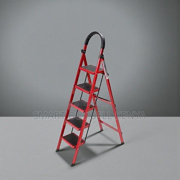 Light Weight Aluminum Easy Storage 5 Step Ladder Stepladder - main view