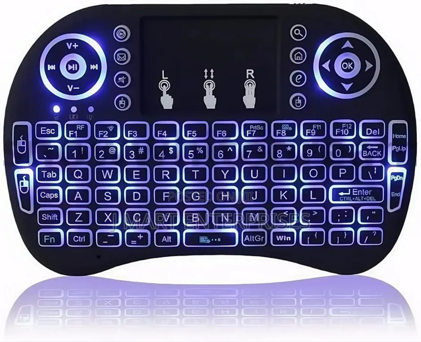 Backlit Mini Wireless Keyboard Air Mouse Portable for Smart Tv,Pc,
